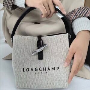 Longchamp Paris Beige and Black Shoulder Bag